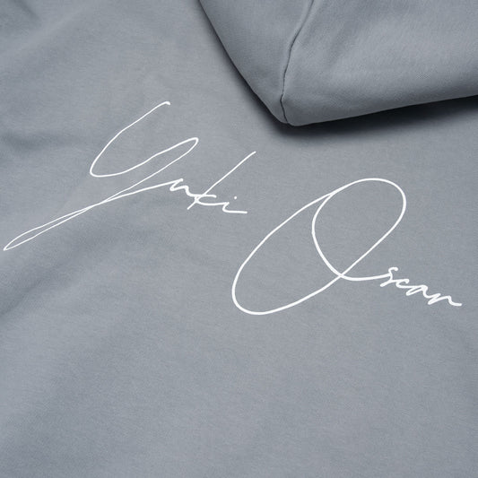 Heavyweight Signature Cropped Grey Hoodie